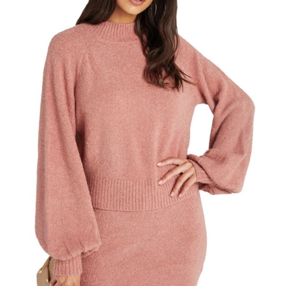 VICI pink balloon sleeve sweater